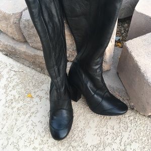 Aldo knee high leather boots, size 8